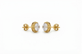 Aretes Tipo Solitario CZ en Oro 10K
