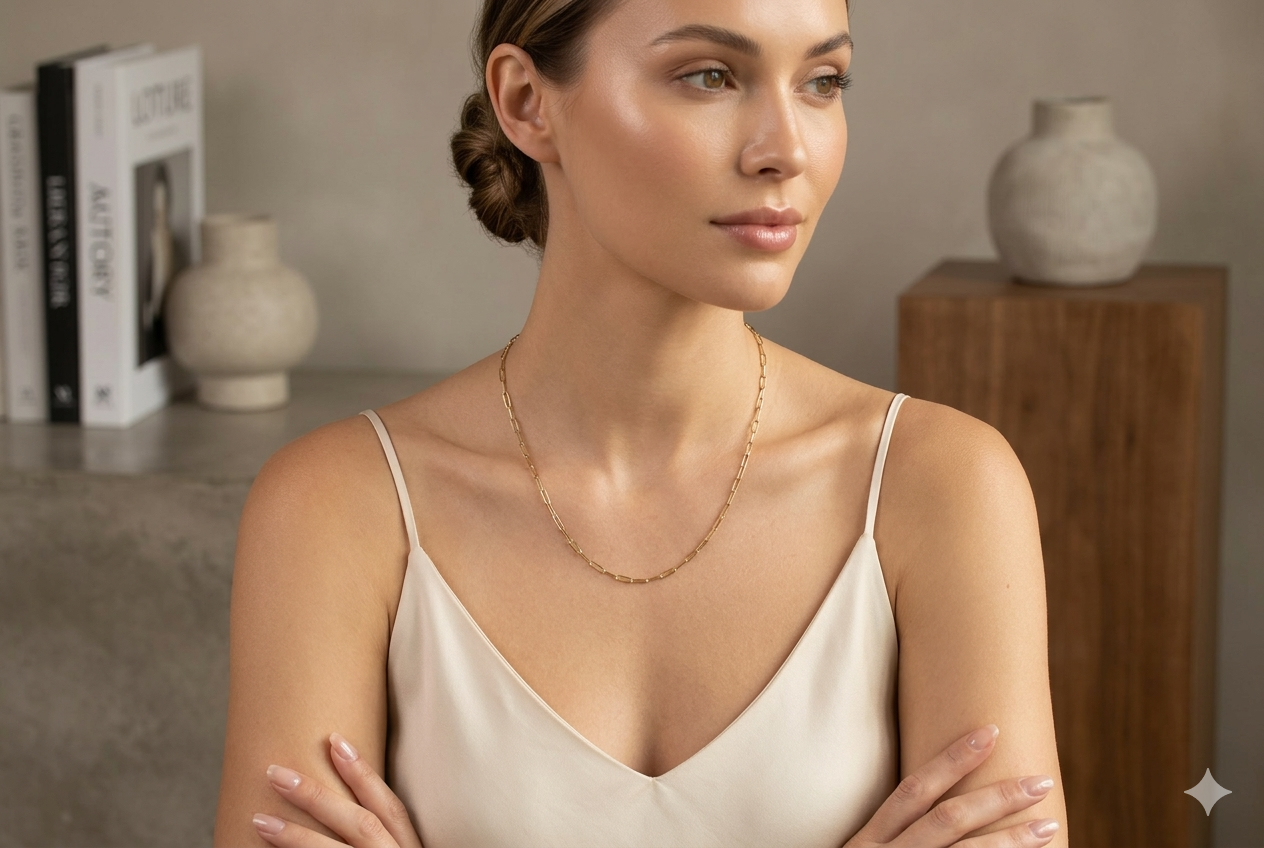 Cadena Paperclip en Oro 10K – 20"