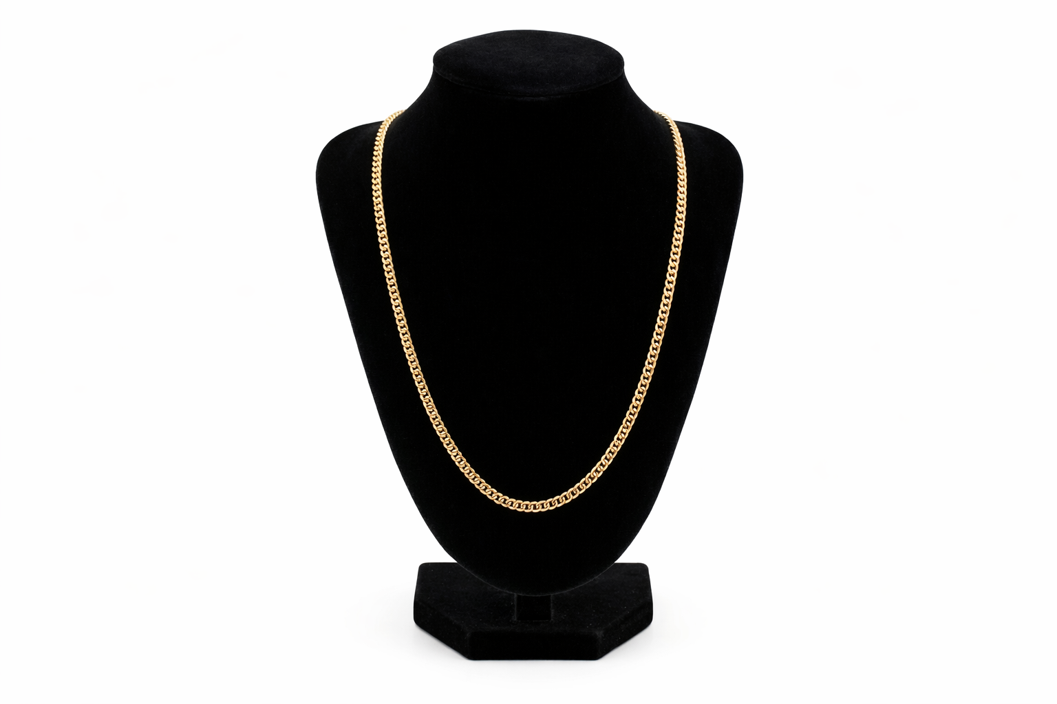 Cadena Cubana en Oro 10K 3mm – 24"