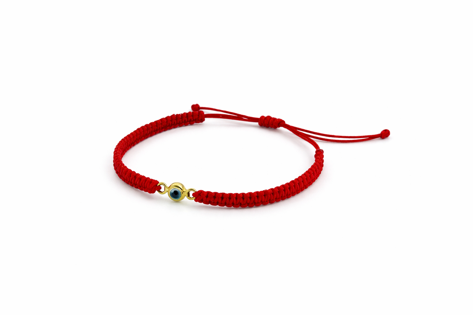 Pulsera Hilo Rojo con Ojo Turco en Oro 14K