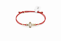 Pulsera Hilo Rojo con Cruz en Oro 14K