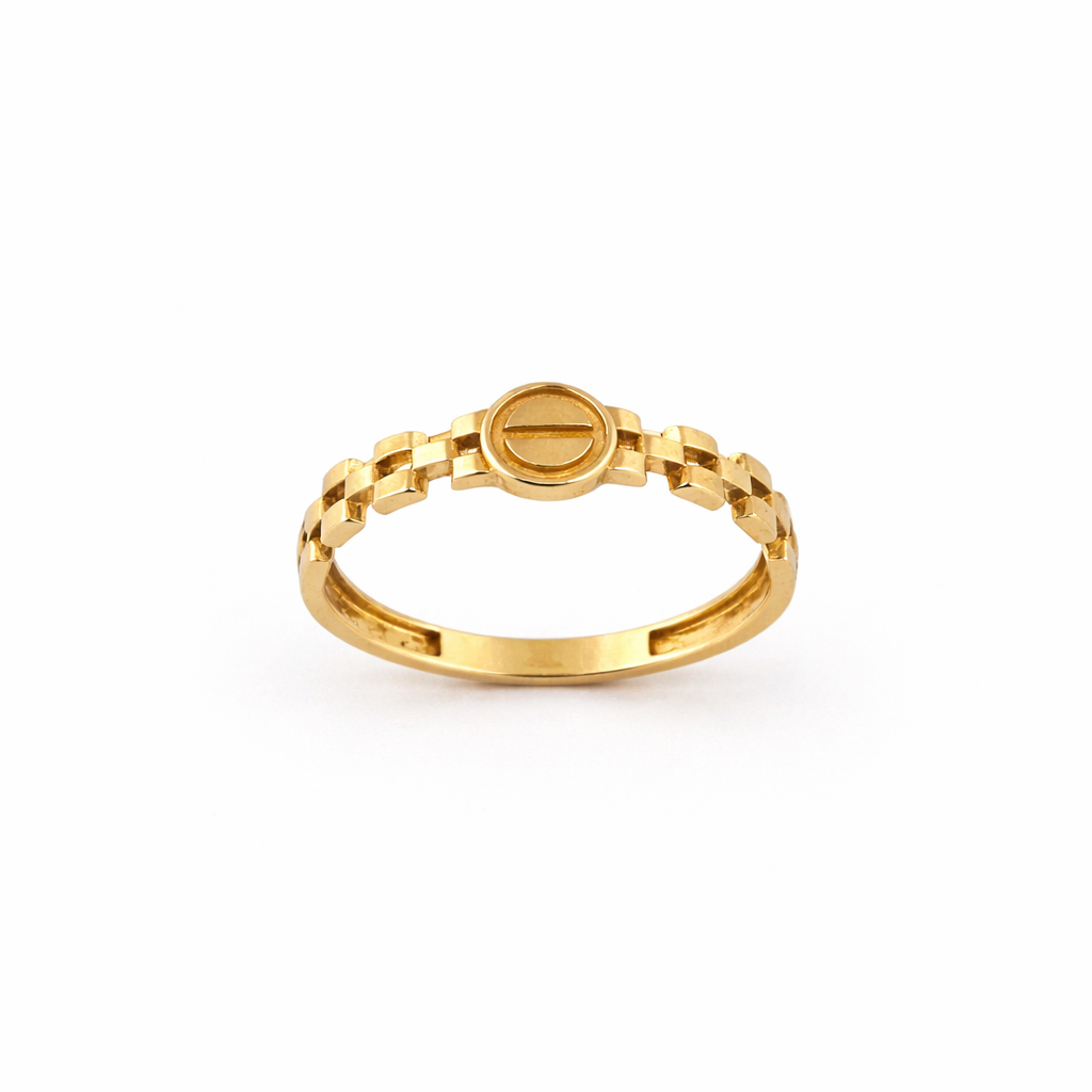 Anillo Tipo Banda de Reloj en Oro 14K