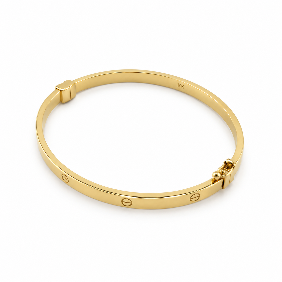 Brazalete rígido con detalles de tornillos 10K