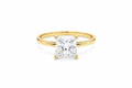 Anillo Solitario Corte Princesa con CZ en Oro 10K