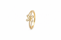 Anillo Mariposa Doble Banda con CZ en Oro 10K