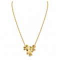 Cadena con tres flores 14K